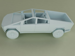 tesla cybertruck 3D मॉडल