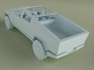 tesla cybertruck 3D मॉडल
