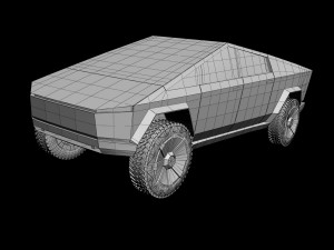 tesla cybertruck 3D मॉडल