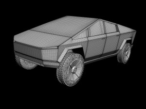 tesla cybertruck 3D मॉडल