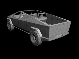 tesla cybertruck 3D मॉडल