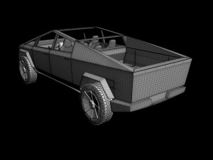 tesla cybertruck 3D मॉडल