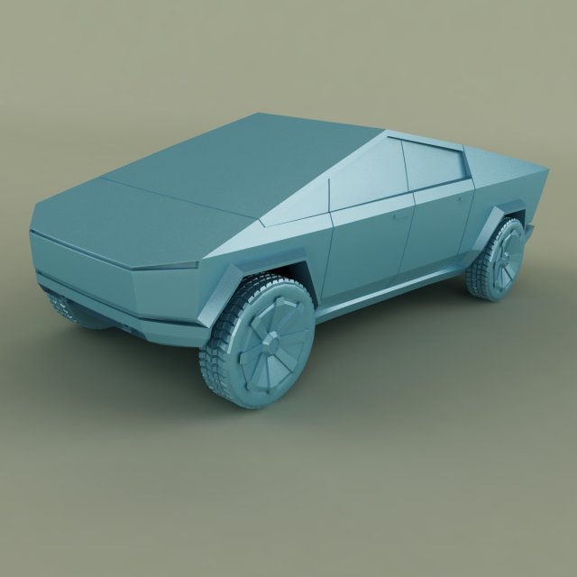 tesla cybertruck 3d print model 3D मॉडल .c4d .max .obj .3ds .fbx .stl .blend 