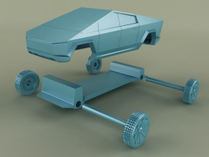 tesla cybertruck 3d print model 3D मॉडल