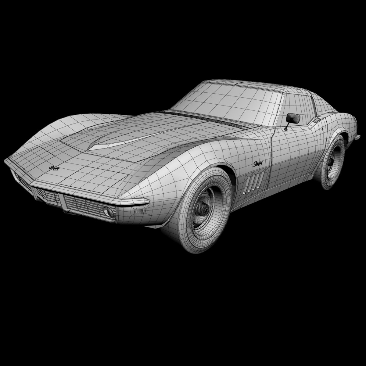 3d модель chevrolet. Chevrolet Corvette c4 бумажная модель.
