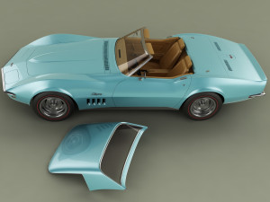 chevrolet corvette c3 convertible 3D Модель