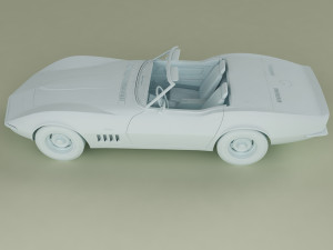 chevrolet corvette c3 convertible 3D Модель