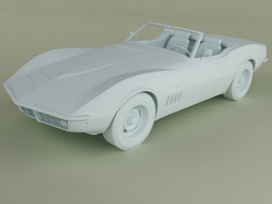 chevrolet corvette c3 convertible 3D Модель