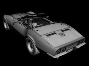 chevrolet corvette c3 convertible 3D Модель