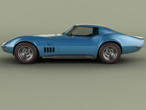 chevrolet corvette c3 coupe 427 1969 Modelo 3D