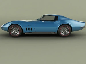 chevrolet corvette c3 coupe 427 1969 3D Model