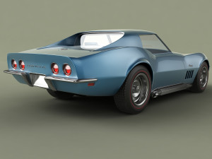 chevrolet corvette c3 coupe 427 1969 Modelo 3D
