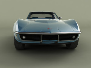 chevrolet corvette c3 coupe 427 1969 Modelo 3D