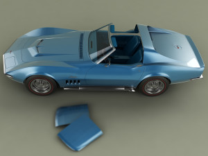 chevrolet corvette c3 coupe 427 1969 Modelo 3D