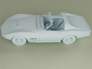 chevrolet corvette c3 coupe 427 1969 Modelo 3D