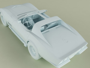 chevrolet corvette c3 coupe 427 1969 Modelo 3D