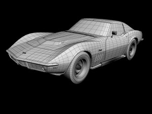chevrolet corvette c3 coupe 427 1969 Modelo 3D
