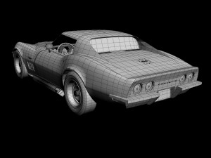 chevrolet corvette c3 coupe 427 1969 Modelo 3D