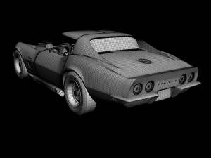 chevrolet corvette c3 coupe 427 1969 Modelo 3D