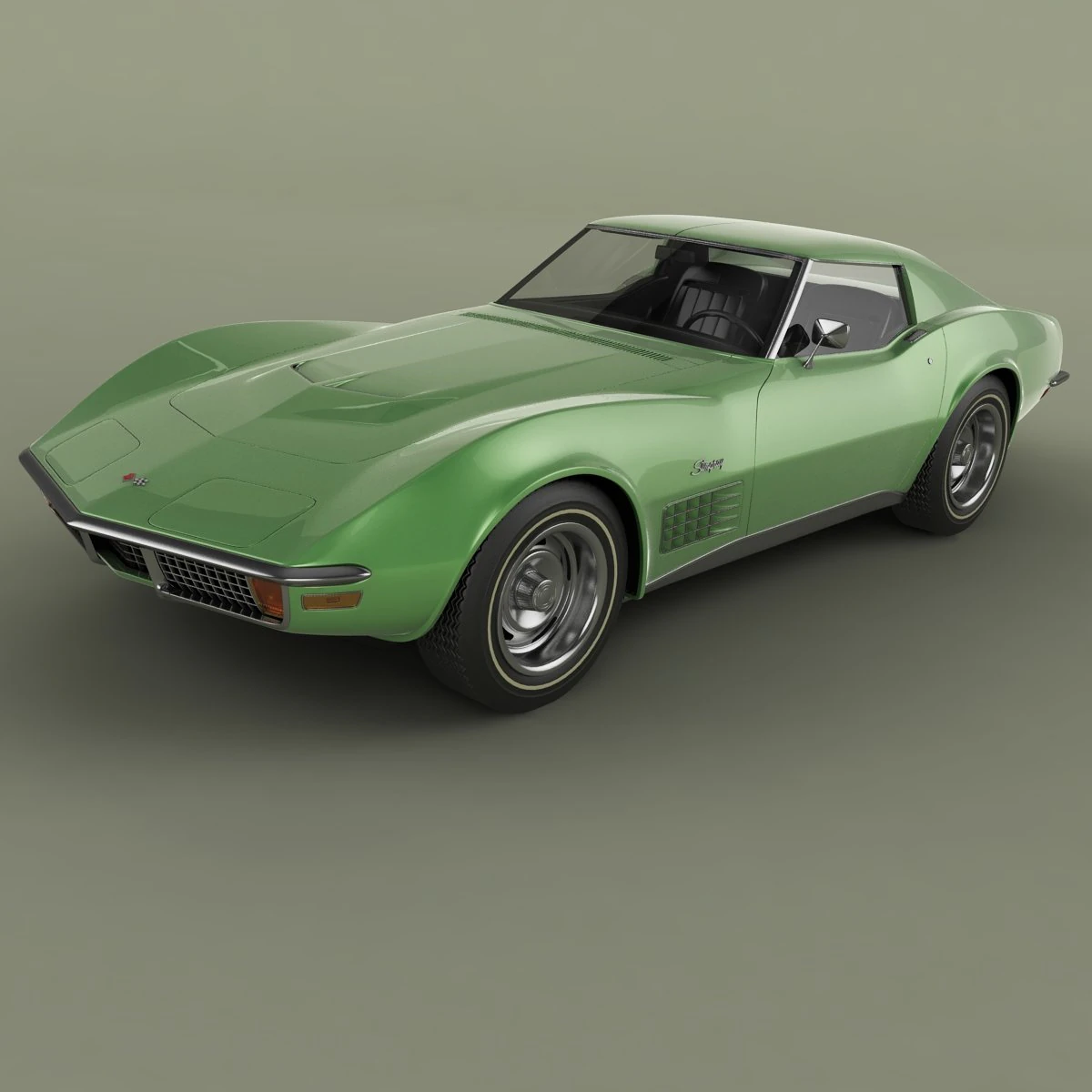 chevrolet corvette c3 coupe 1970 3D Model .c4d .max .obj .3ds .fbx .stl .blend 