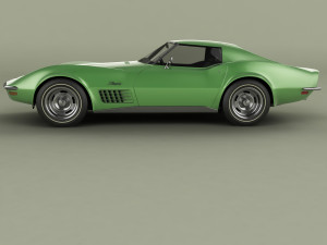 chevrolet corvette c3 coupe 1970 Modello 3D