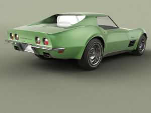 chevrolet corvette c3 coupe 1970 Modello 3D