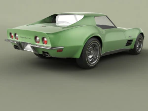 chevrolet corvette c3 coupe 1970 3D Model