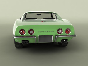 chevrolet corvette c3 coupe 1970 Modello 3D