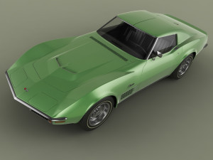 chevrolet corvette c3 coupe 1970 Modello 3D
