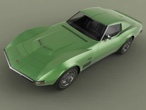 chevrolet corvette c3 coupe 1970 3D Model