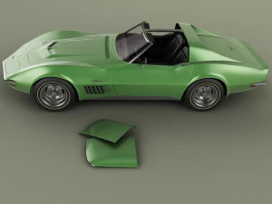 chevrolet corvette c3 coupe 1970 3D Model