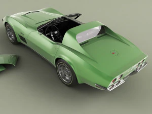 chevrolet corvette c3 coupe 1970 3D Model