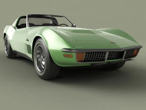 chevrolet corvette c3 coupe 1970 3D Model