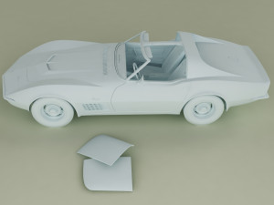 chevrolet corvette c3 coupe 1970 Modello 3D