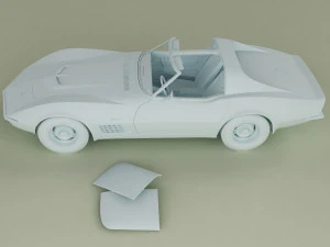 chevrolet corvette c3 coupe 1970 3D Model