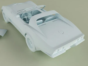 chevrolet corvette c3 coupe 1970 3D Model