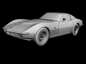 chevrolet corvette c3 coupe 1970 Modello 3D