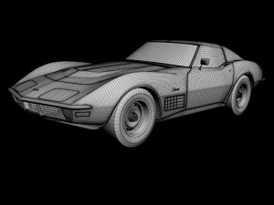 chevrolet corvette c3 coupe 1970 Modello 3D
