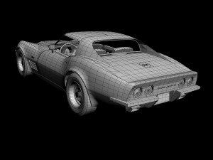 chevrolet corvette c3 coupe 1970 Modello 3D