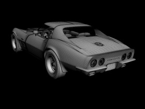 chevrolet corvette c3 coupe 1970 Modello 3D