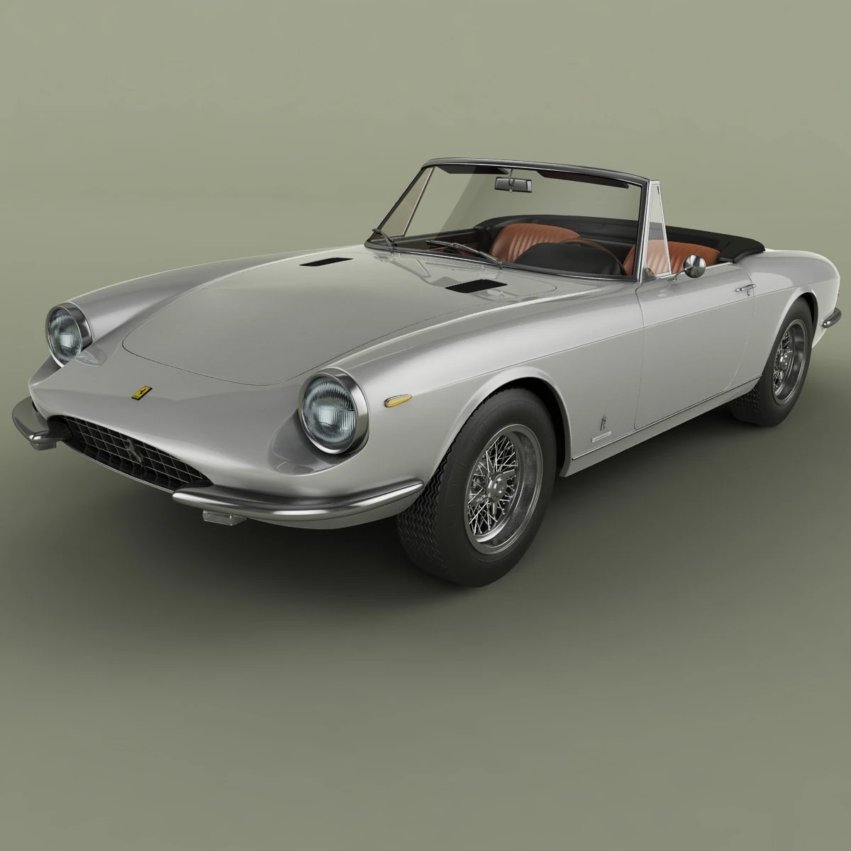 ferrari 365 gts 3D Model .c4d .max .obj .3ds .fbx .stl .blend 