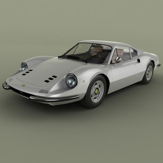 dino ferrari 246 gt Model 3D .c4d .max .obj .3ds .fbx .stl .blend 