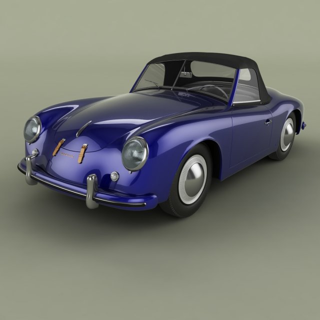 porsche 356 america roadster 3D Модель .c4d .max .obj .3ds .fbx .stl .blend 