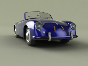 porsche 356 america roadster 3D Модель