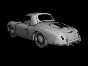 porsche 356 america roadster 3D Модель