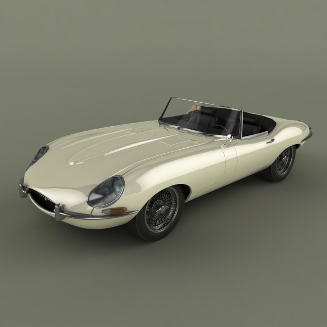 jaguar e type 3D Модель .c4d .max .obj .3ds .fbx .stl .blend 