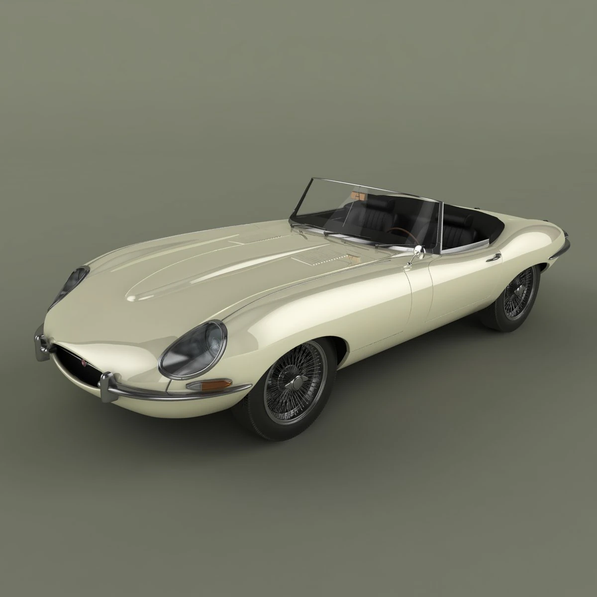 jaguar e type 3D Model .c4d .max .obj .3ds .fbx .stl .blend