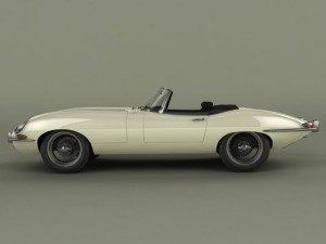 jaguar e type 3D Модель