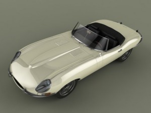 jaguar e type 3D Модель
