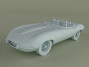 jaguar e type 3D Модель
